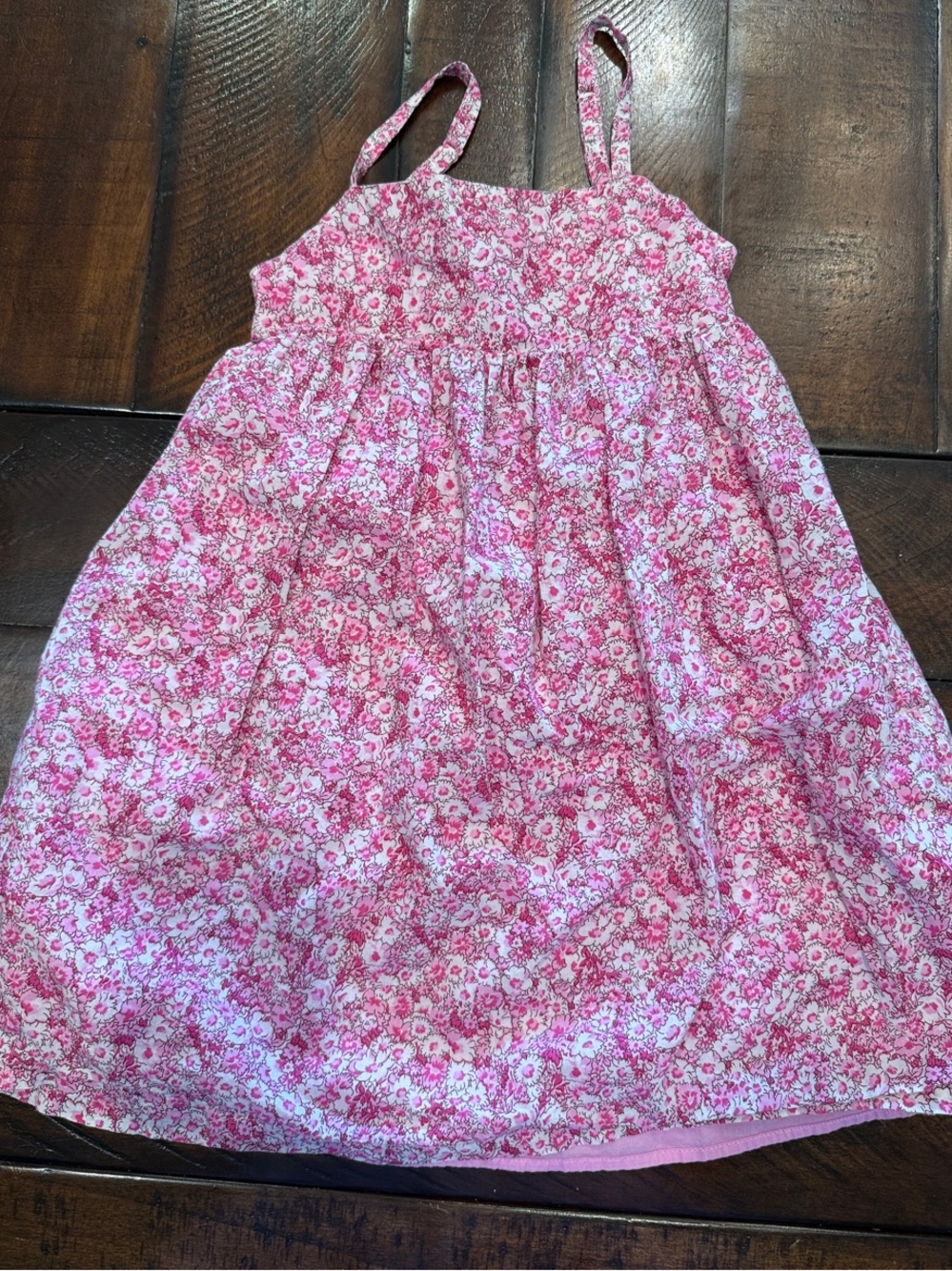 GAP Kids Pink Floral Smocked Tank Dress